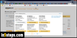 Change Amazon shipping address - Step 1