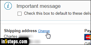 address change shipping order