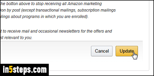 Change email notifications on Amazon - Step 4