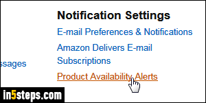 Change email notifications on Amazon - Step 6