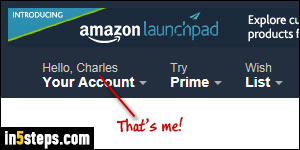 Change name on Amazon - Step 1