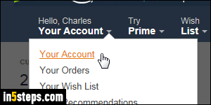 Change name on Amazon - Step 2