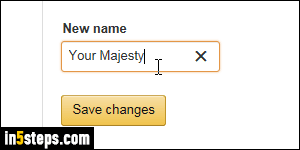 Change name on Amazon - Step 4