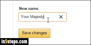 Change the name associated with your Amazon account