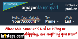 Change name on Amazon - Step 5