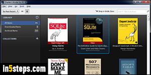 Create book collections in Kindle for PC - Step 1