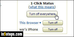 turn off amazon one click