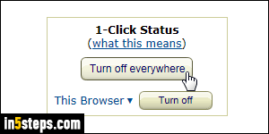 how to turn off one click amazon