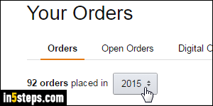 screenshot os my amazon order history