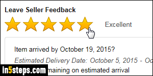 Leave feedback to Amazon seller - Step 1