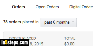 my amazon prime order history