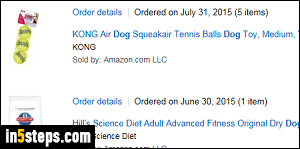 why is my amazon order history missing