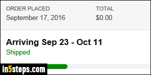 Track shipping of Amazon order - Step 3