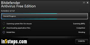 Download + install Bitdefender Free - Step 3