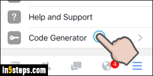 Enter your login code on Facebook - Step 3