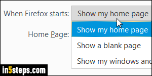 Auto restore last tabs in Firefox - Step 3