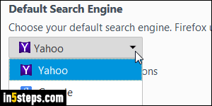 Change Firefox default search - Step 3