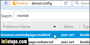 Customize new tab page in Firefox - Step 3