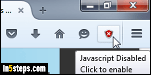 Disable JavaScript in Firefox - Step 1