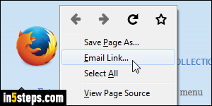 Email URL from Firefox - Step 1