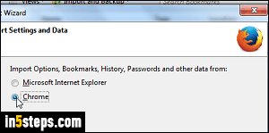 Import Chrome bookmarks to Firefox - Step 4