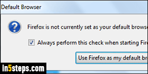 Set Firefox as default browser - Step 1