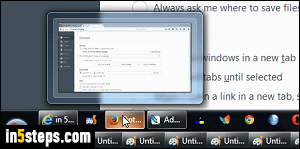 Show Firefox thumbnails in taskbar - Step 1