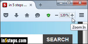 Zoom in/out in Firefox - Step 4