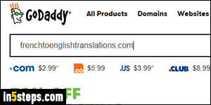 Register domain with GoDaddy - Step 2