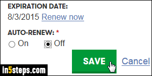 Cancel GoDaddy domain auto-renewal - Step 5