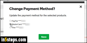 Change credit card on GoDaddy - Step 5