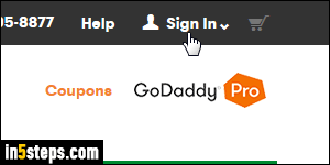 Change GoDaddy password - Step 2