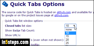 Add a tab menu to Chrome - Step 5