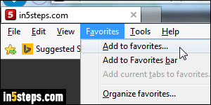 how to create a bookmark folder