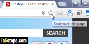 how to create a bookmark chrome