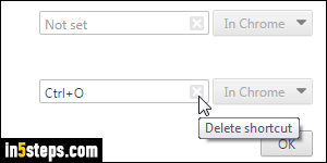 Assign keyboard shortcut to Chrome extension - Step 5
