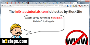 Block website in Chrome - Step 1