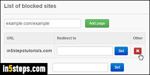 Block website in Chrome - Step 4