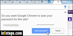 Delete/change saved password in Chrome - Step 1