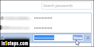 Delete/change saved password in Chrome - Step 5