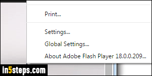 Disable Flash in Chrome - Step 1
