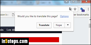 Disable "Would you like to translate this page" in Chrome