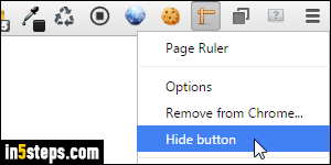 Show/hide Chrome extension button - Step 3