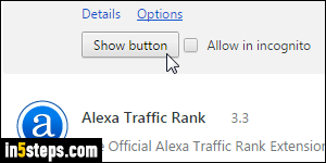 Show/hide Chrome extension button - Step 5