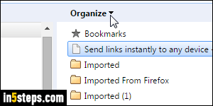 Import bookmark file into Chrome - Step 6