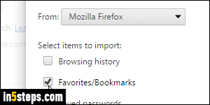 Import Firefox bookmarks to Chrome - Step 4