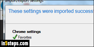 Import IE favorites into Chrome - Step 1