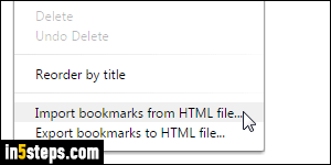Import IE favorites into Chrome - Step 3