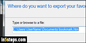Import IE favorites into Chrome - Step 4