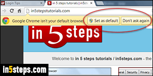 Set Chrome as default browser - Step 1